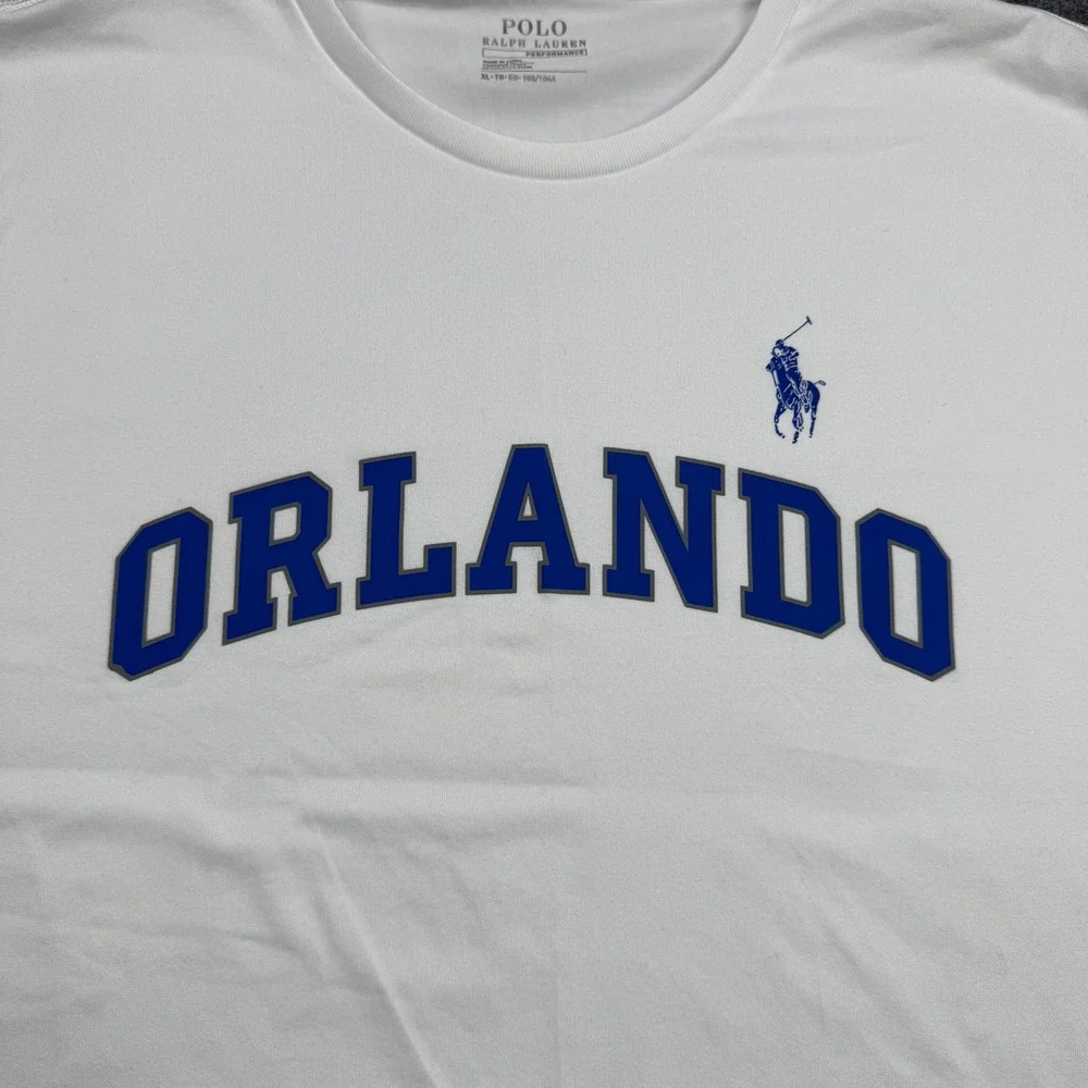 Polo Ralph Lauren‎ Performance Shirt Mens XL White Orlando Graphic Tee